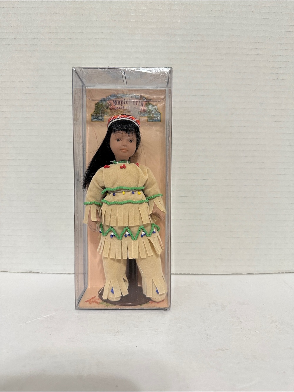 Vintage Collectible Porcelain Native American Doll NIB